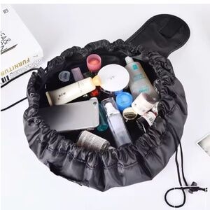 Drawstring Convertible Makeup Bag: Flat to Bag